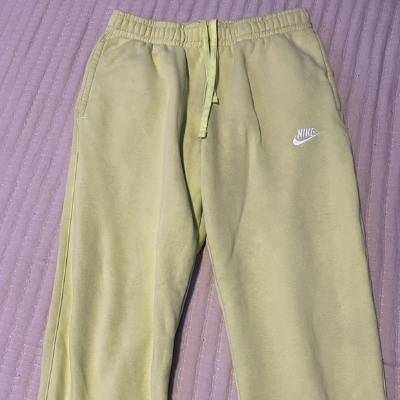 Neon Yellow Nike Sweatpants - Picture 1 of 3
